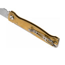 Coltello tascabile Boker Plus Atlas Slipjoint con manico in ottone Drop Point con finitura satinata