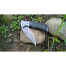 BOKER Grey Eminence Coltello tascabile pieghevole compatto manico in micarta nera acciaio 440A