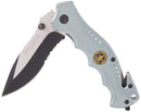 Coltello tascabile pieghevole Boker Brand Hero in acciaio inossidabile grigio 440A manico in alluminio
