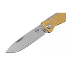 Coltello tascabile Boker Plus Atlas Slipjoint con manico in ottone Drop Point con finitura satinata
