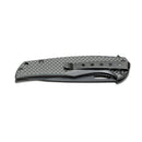Coltello tascabile pieghevole BOKER Black Carbon manico in acciaio inox 440A in fibra di carbonio