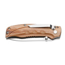 BOKER Pakka Hunter Coltello tascabile liner lock non rivestito in acciaio 440B manico in legno