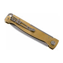 Coltello tascabile Boker Plus Atlas Slipjoint con manico in ottone Drop Point con finitura satinata