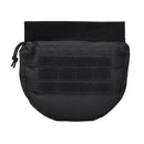 Black MIL-TEC small tactical drop down utility pouch with molle front panel for versatile gear attachment
