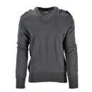 Original Austrian army pullover Jumper commando grey wool V - neck sweater NEW - GoMilitar