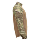 Original British military under body shirt in MTP camo with tan breathable torso and camouflage sleeves.