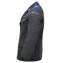 Giacca Formale Militare Svizzera Originale Design Vintage 4 Tasche Grigio Scuro