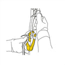 PETZL ROLLCLIP A moschettone per pollastrelle con sistema Keylock da arrampicata giallo