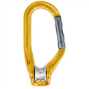 PETZL ROLLCLIP A moschettone per pollastrelle con sistema Keylock da arrampicata giallo