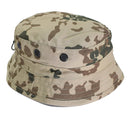 TACGEAR German Army style bucket hat in desert flecktarn camo ripstop with ventilation eyelets and wide brim.