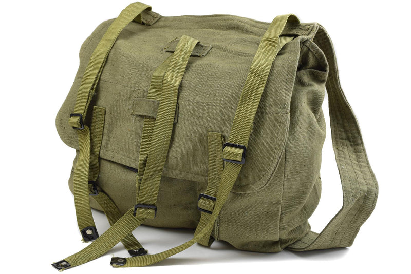 Guido sacchetto di pane rumeno dell'esercito militare surplus oliva tela haversack od new