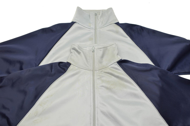 Guida sport di felpa della scuola militare vera francese che corre grigio blu grigio