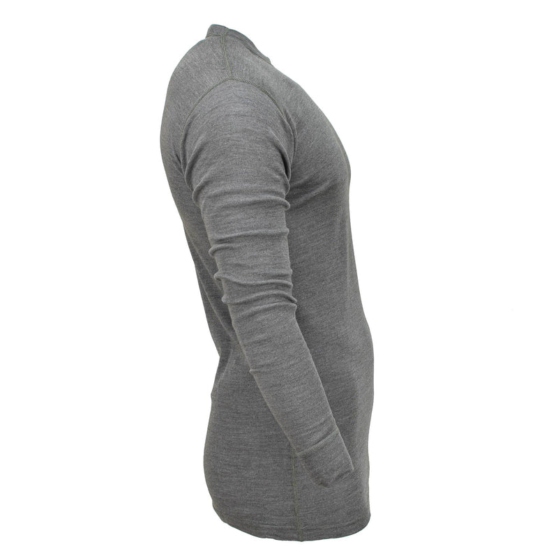 Genuina maglietta militare belga Maglie grigia termica camicie fiamma resistono nuove