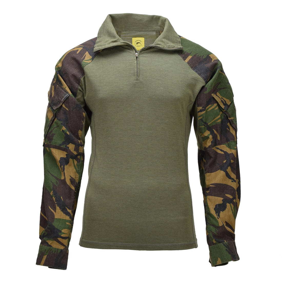 Camicia da combattimento militare olandese originale da campo con zip DPM mimetica