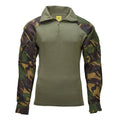 Camicia da combattimento militare olandese originale da campo con zip DPM mimetica