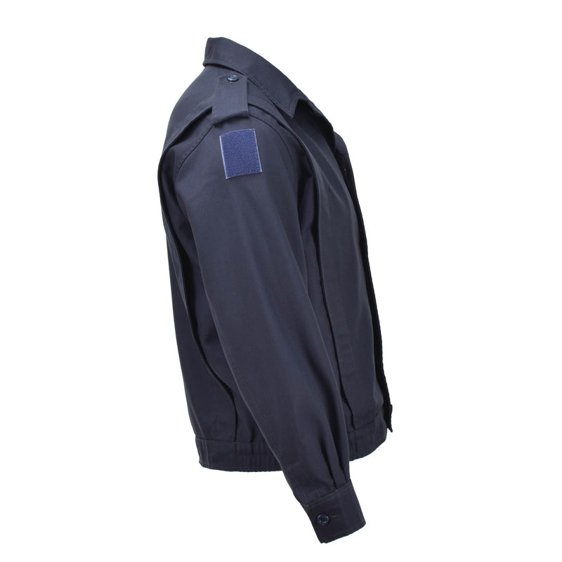 Giacca militare francese originale Alpine truppe uniforme da campo in cotone blu solido