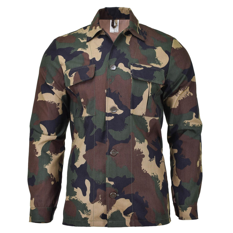Blusa di combattimento dell'esercito ungherese originale camicia camo in surplus militare