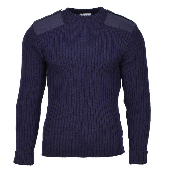 Genuino maglione di maglione per jumper bodywarmer blu blu britannico