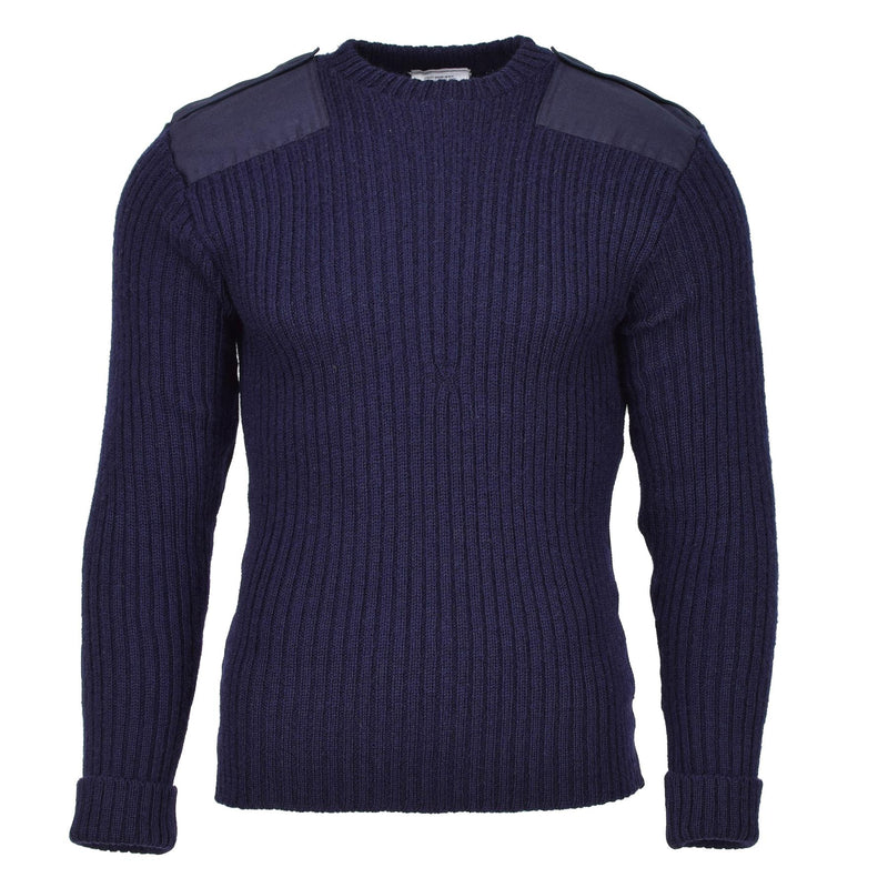 Genuino maglione di maglione per jumper bodywarmer blu blu britannico