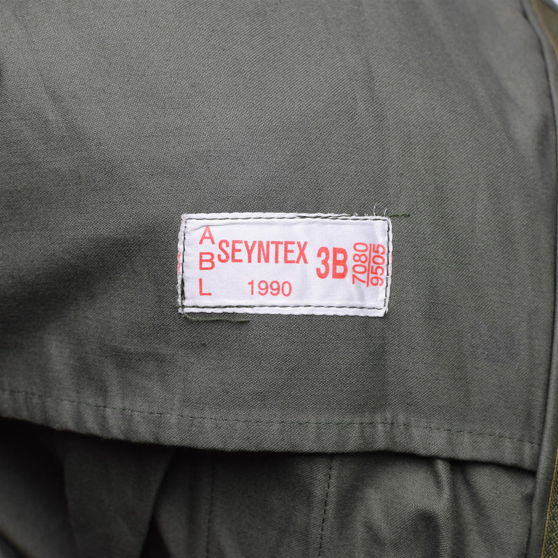 Guida vera campo dell'esercito belga m64 cotone militare impermeabile parka olive nuovo
