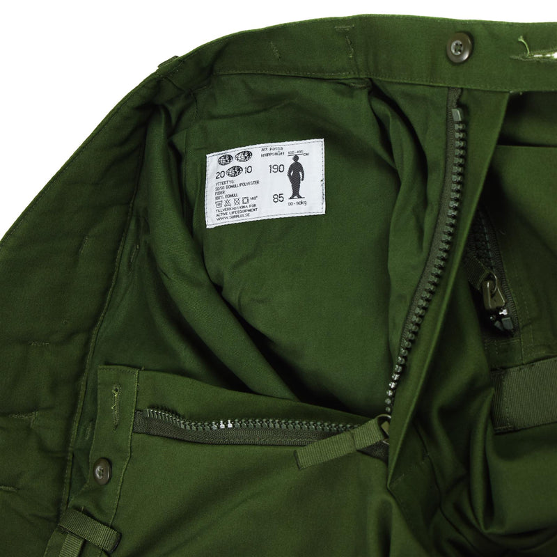 Pantaloni cisterna termiche svedesi autentiche pantaloni m90 olive bdu walet Braces nel complesso nuovo