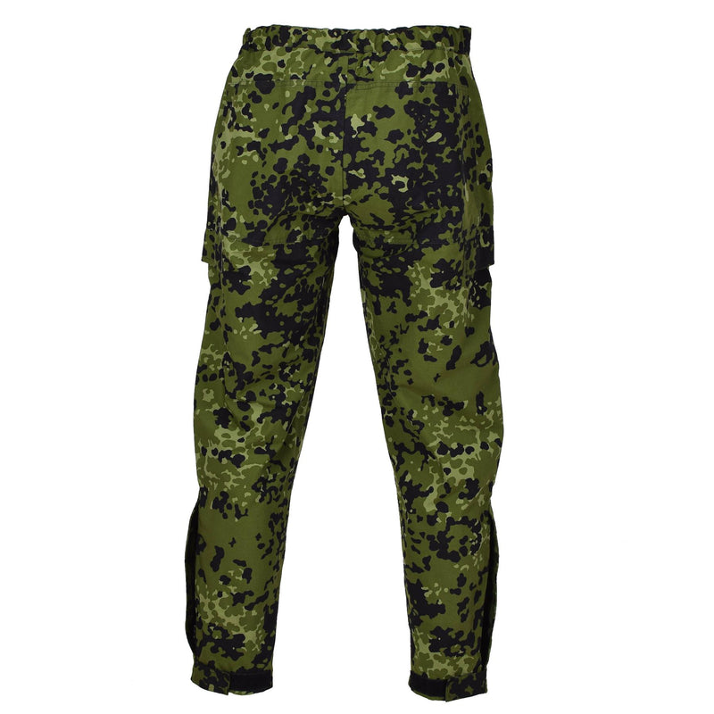 Pants di pioggia dell'esercito danese originale Camo M84 Parente di combattimento tattico impermeabile nuovo