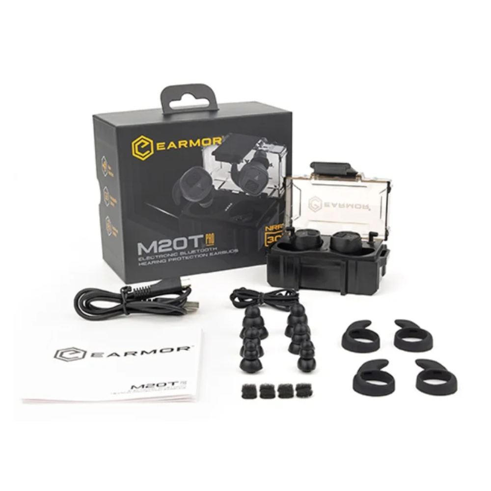 Earmor M20T Pro Tappi per le orecchie elettronici Bluetooth Protezione dell'udito Fogliame Verde