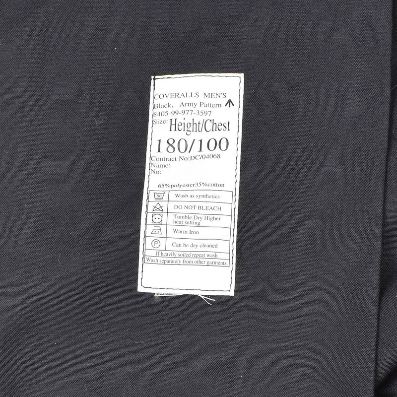 Originale British Military Mechanic Coverll Work Work abbigliamento uniforme da lavoro turista nera