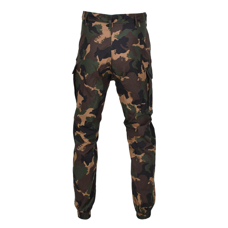 Pants di campo estivo militare ungherese originale M1990 WOODLAND CAMO RIPSTOP NUOVO