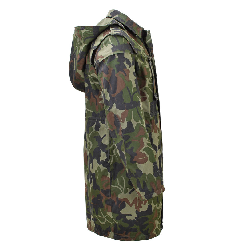 Originale militare rumeno parka m93 mimeta con cappuccio con cappuccio lungo la giacca tattica
