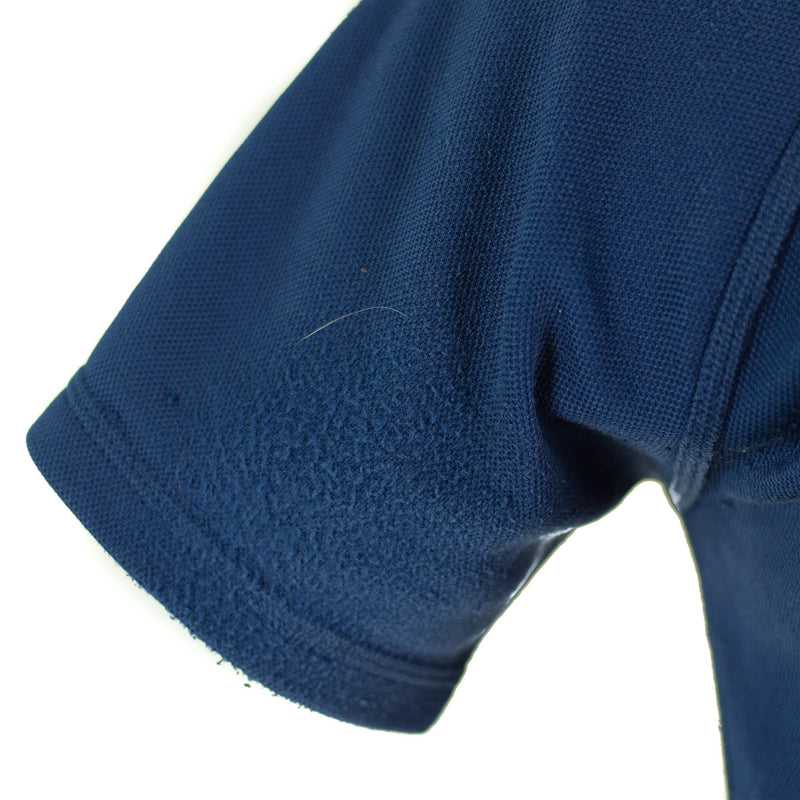 T-shirt della polizia britannica originale Blu Materiale traspirante con zip Guard Shirt