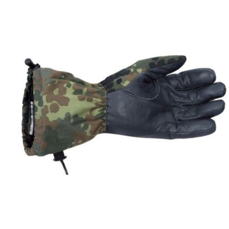 Vero esercito tedesco Flecktarn camo inverno combattimento caldo guanti fiancheggiati militari