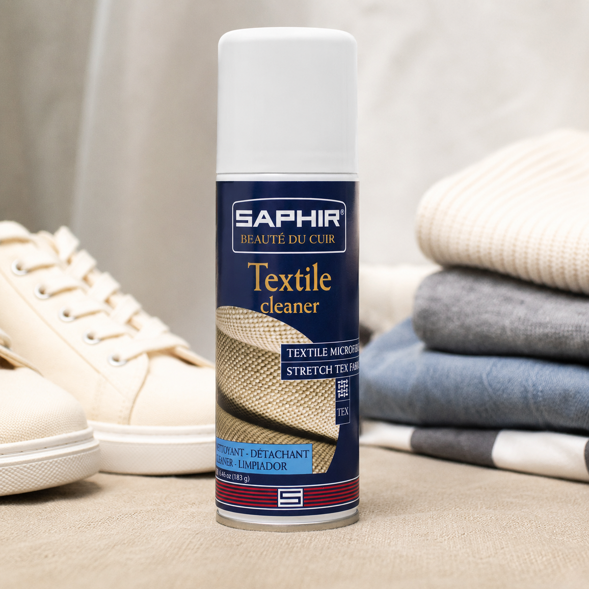 Saphir Textile Cleaner Spray 200 ml Detergente per tessuti per tutti i materiali tessili