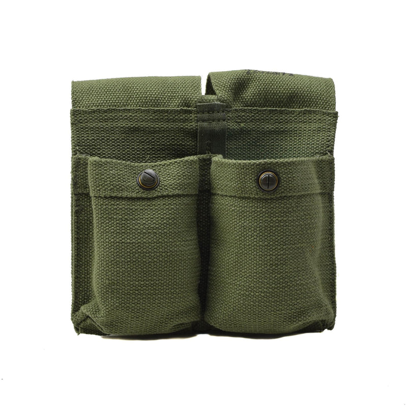 Caspa della rivista dell'esercito norvegese originale Nuovo tela verde munizione vintage nuovo