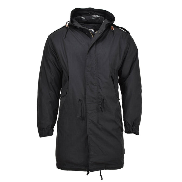 Mil-Tec Brand U.S. Style Military Parka M51 Shell Hooded Quilted Liner Black Nuovo