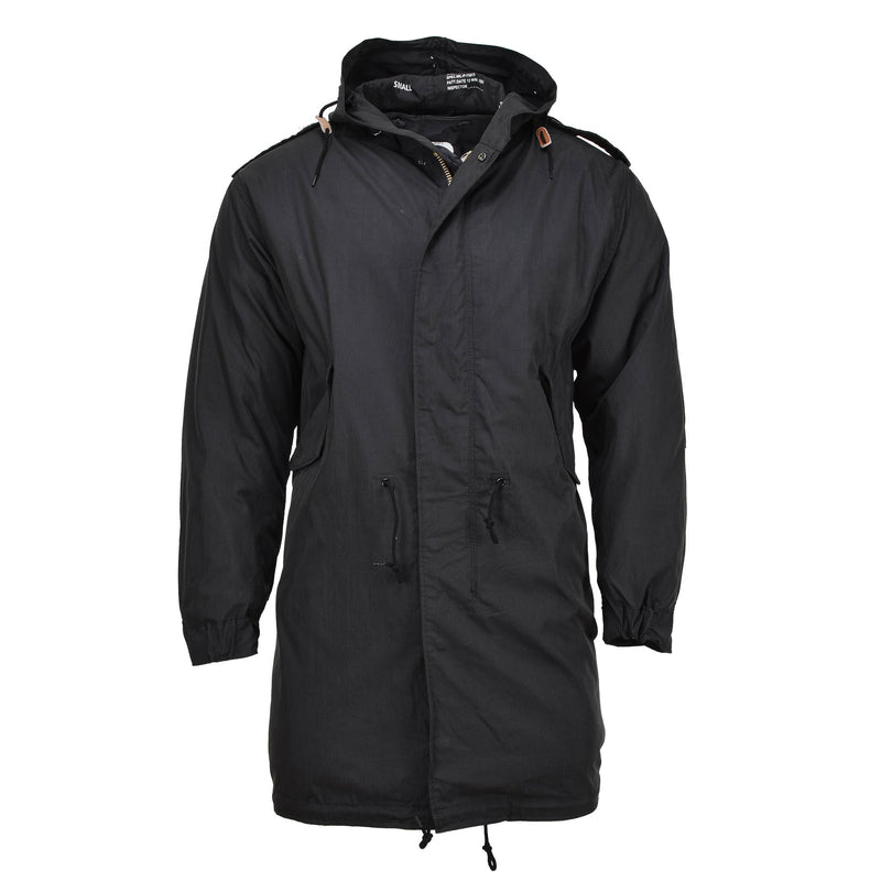 Mil-Tec Brand U.S. Style Military Parka M51 Shell Hooded Quilted Liner Black Nuovo