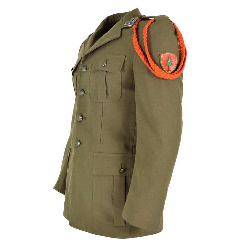 Giacca dell'esercito italiano originale Brown Parade Unifort Dress E questione militare