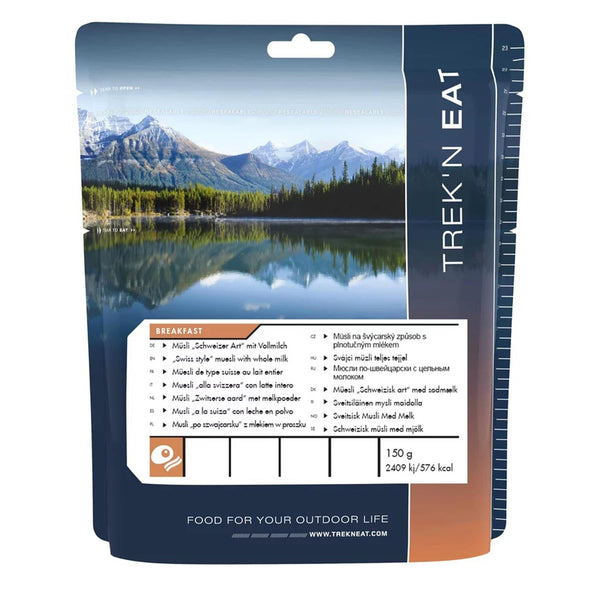 Trek'n Eat Brekfast Meal Swiss Muesli con latte disidratato da campeggio alimentare
