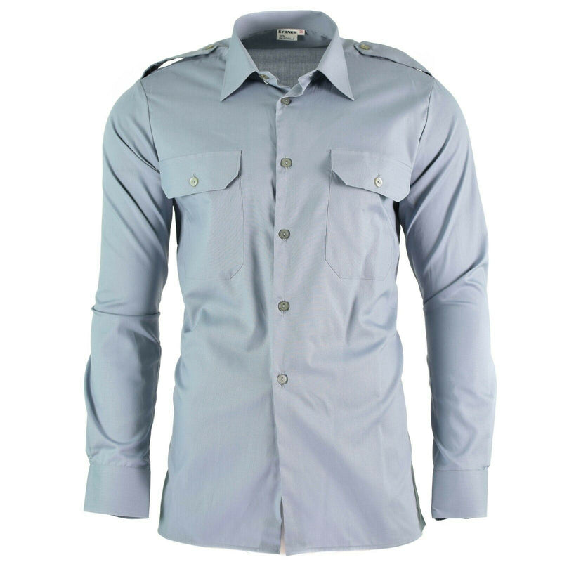 Autentica camicia austriaca dell'esercito grigio servizio militare manica lunga bdu nuovo
