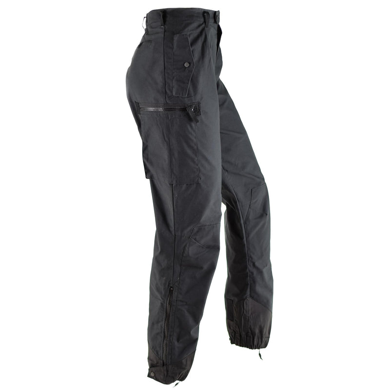 Original Swedish Army M90 Pants Black Field Combat Pantaloni BDU Nuovo