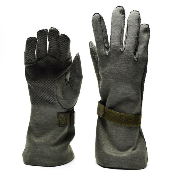 Original Terman Army Nomex PILOT GUOVE CON GRIMPER GRIGIO IMPOSTO MILITARI NUOVO