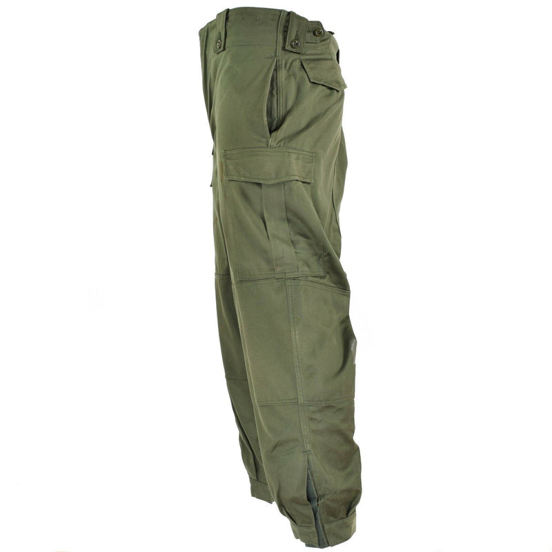 Pantaloni da combattimento sul campo dell'esercito belga originali M65 Pantaloni militari verde oliva surplus