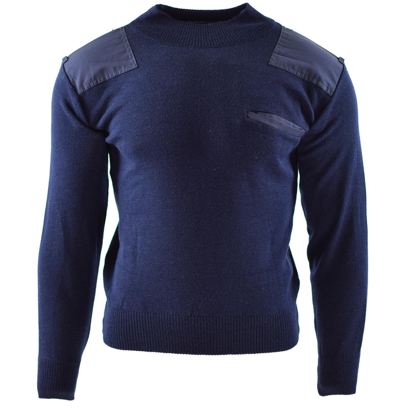 Genuino ufficiale del collo militare per maglione blu.