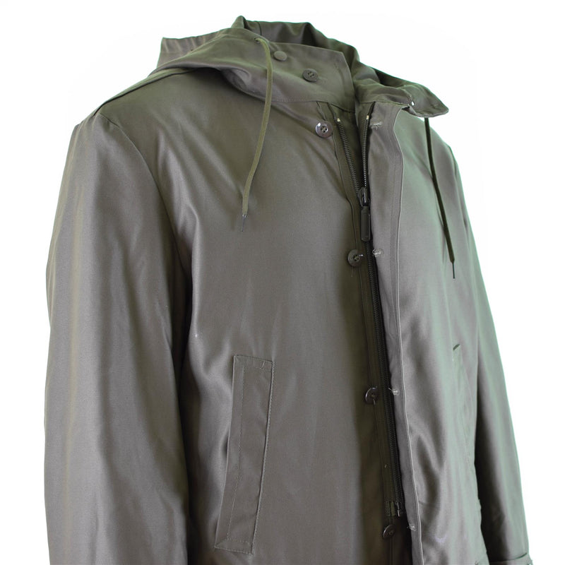 Guida vera Armata tedesca Parka Olive Olive Oversare Overplus Coat Long Od Vintage Nuovo