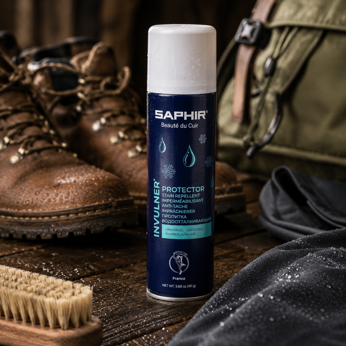 Saphir Invulner Spray impermeabilizzante Pelle scamosciata Nubuck Tessile 250ml