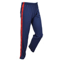 Pantaloni da allenamento originali militari italiani, atletici, con strisce rosse, blu navy