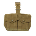 Custodia per cartucce in tessuto originale British Army M37 con doppia custodia color kaki