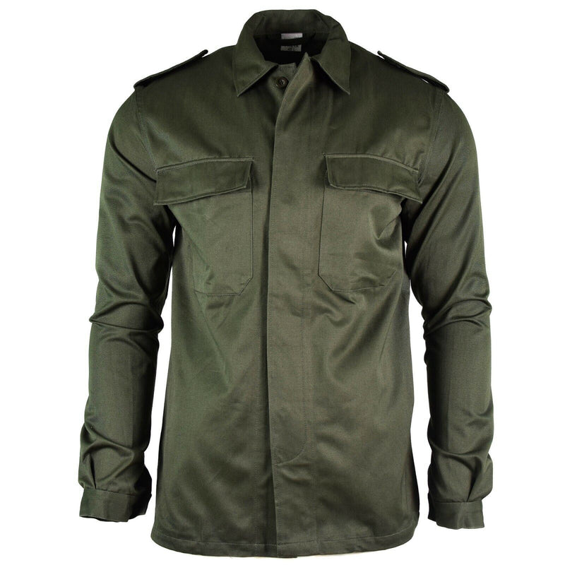 Giacca di campo dell'esercito belga originale BDU Shirt Olivo combattimento militare Nuovo