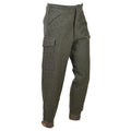 Pantaloni da campo originali M39/58 dell'esercito svedese in lana cargo in eccedenza verde oliva