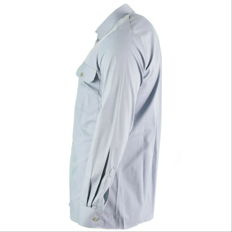 Autentica camicia austriaca dell'esercito grigio servizio militare manica lunga bdu nuovo